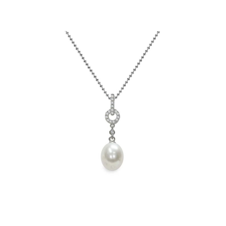 Pendente con catena in Argento 925‰ con Perla piena perlagione - CS239, collezione Profumi di Maggio di Mayumi.