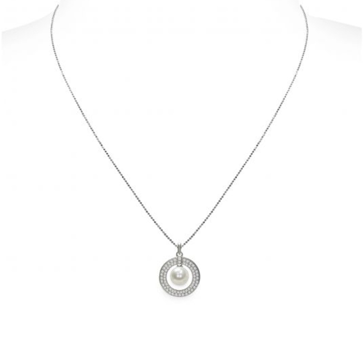 Pendente con catena in Argento 925‰ con Perla piena perlagione - CS242, collezione Profumi di Maggio di Mayumi.