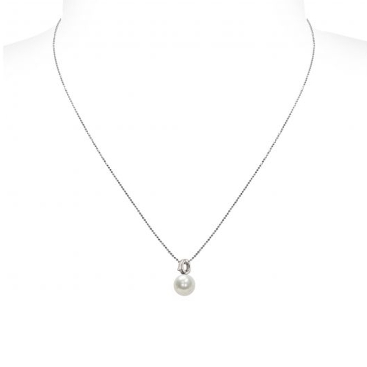 Pendente con catena in Argento 925‰ Perla piena perlagione - CS111F, collezione Mod di Mayumi.