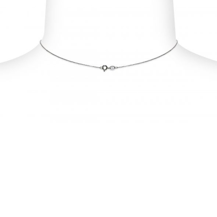 Pendente con catena in Argento 925‰ con Perla piena perlagione  - CS136, lunghezza 45 cm, collezione Jolie di Mayumi.