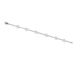 Bracciale in argento 925 con perle piena perlagione - BS124, collezione Tease di Mayumi.