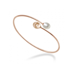 gioielli Mayumi | Bracciale in Argento e Perle pesca e bianca