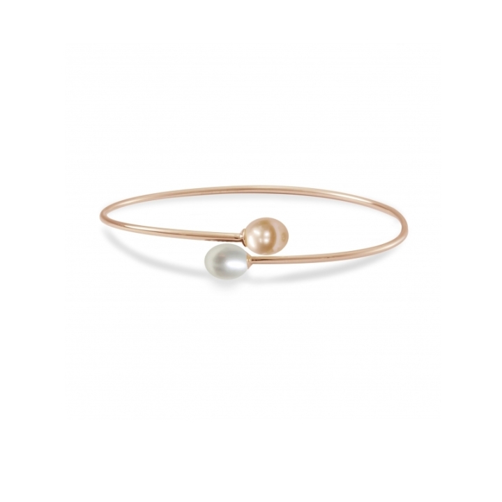 gioielli Mayumi | Bracciale in Argento e Perle pesca e bianca
