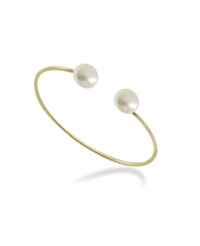 Bracciale rigido in Argento 925‰ Perle Piena Perlagione, misura ø 6 cm, collezione Fascino di Mayumi. Bracciale rigido in Argento 925‰ Perle Piena Perlagione, misura ø 6 cm, collezione Fascino di Mayumi.
