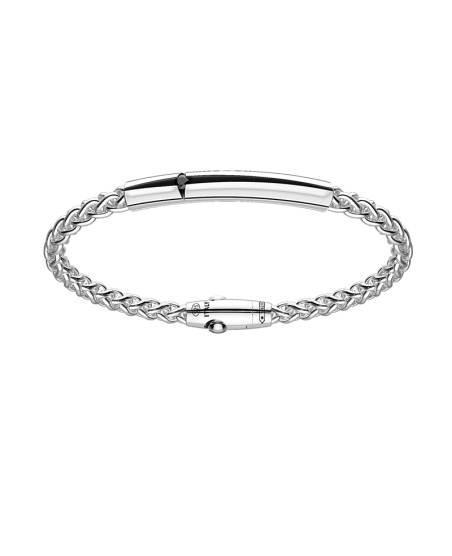 Bracciale da Uomo di Zancan della Collezione Cosmopolitan - EXB706. In Argento 925 e Spinelli Neri.