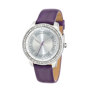 Orologio solo tempo da donna della collezione Shiny di Just Cavalli. Cassa in acciaio inox e cristalli.