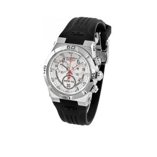 Orologio cronografo Gents di Chronotech, da uomo, movimento al quarzo, cassa in acciaio e cinturino in silicone.