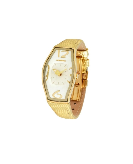 Orologio da donna solo tempo della collezione Prisma di Chronotech, movimento al quarzo, cassa in acciaio pvd oro giallo.